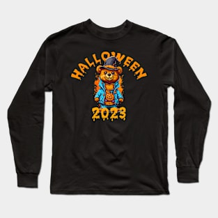 Halloween 2023 Cartoon Teddy Bear Long Sleeve T-Shirt